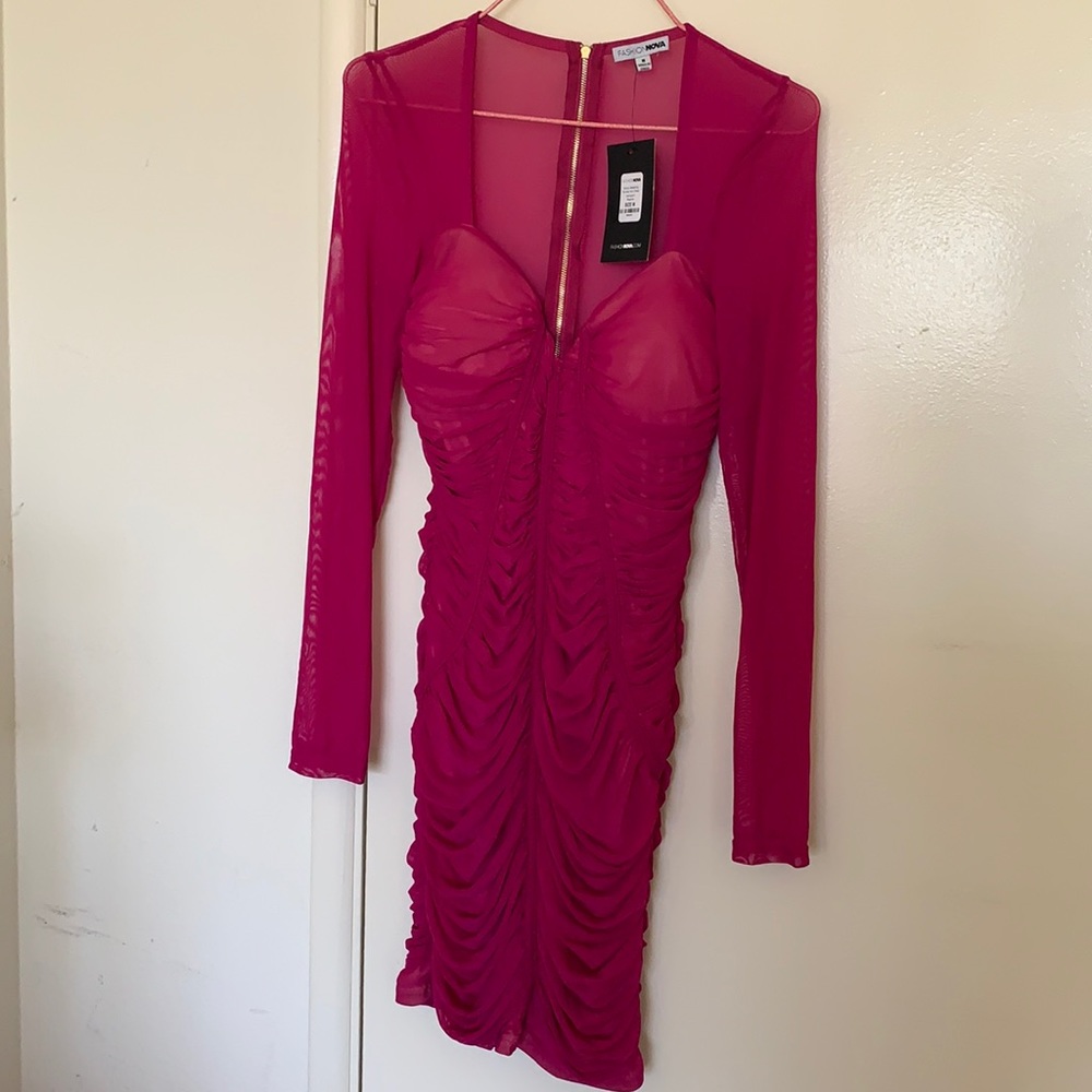 Simply Satisfying Ruched Mini Dress - M